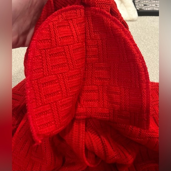 Vintage Separate Scene Red Knit Cardigan approx. M/L shoulder pads/cute buttons - Picture 4 of 10